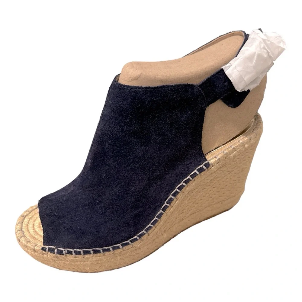 Kenneth Cole New York Women's Olivia Espadrille‎ Peep-Toe Wedges size 9.5